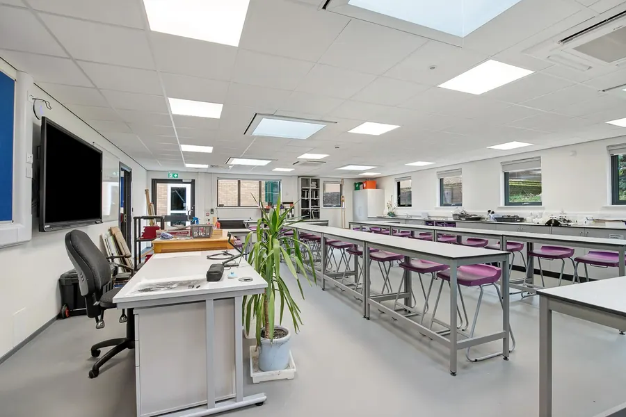 A refurbished teaching space at Heathside School, Weybridge