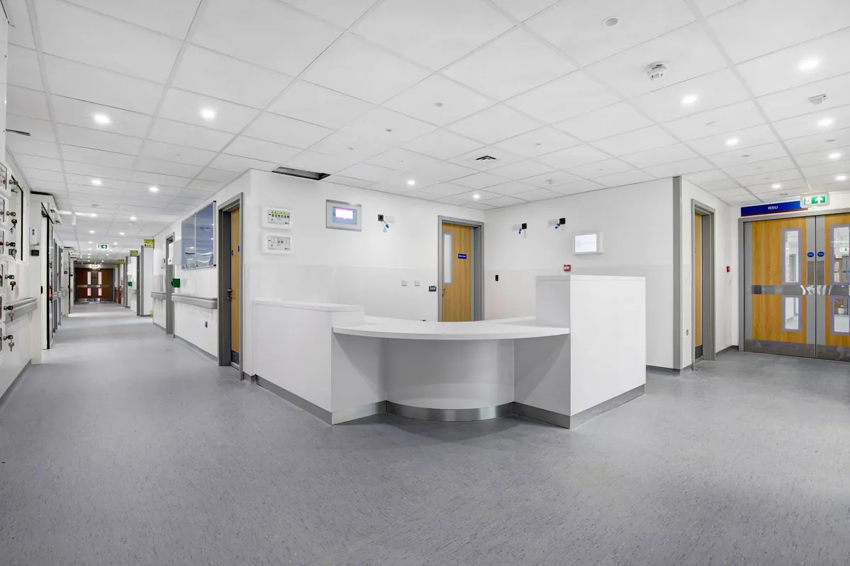 Ruby Ward at Medway Maritime Hospital, refurbished by Marcon