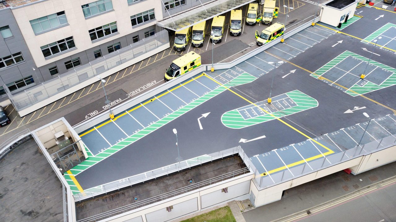 Broomfield Hospital – Car Park Resurfacing, completed by Marcon Construction